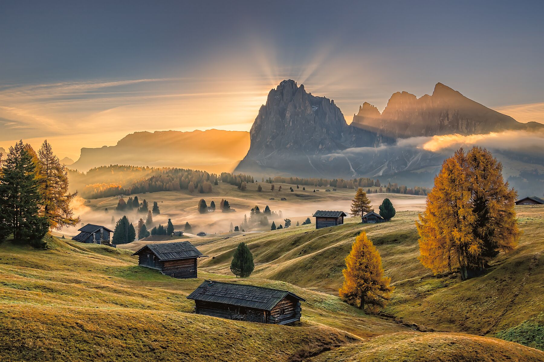 First Light Over Alpe di Siusi